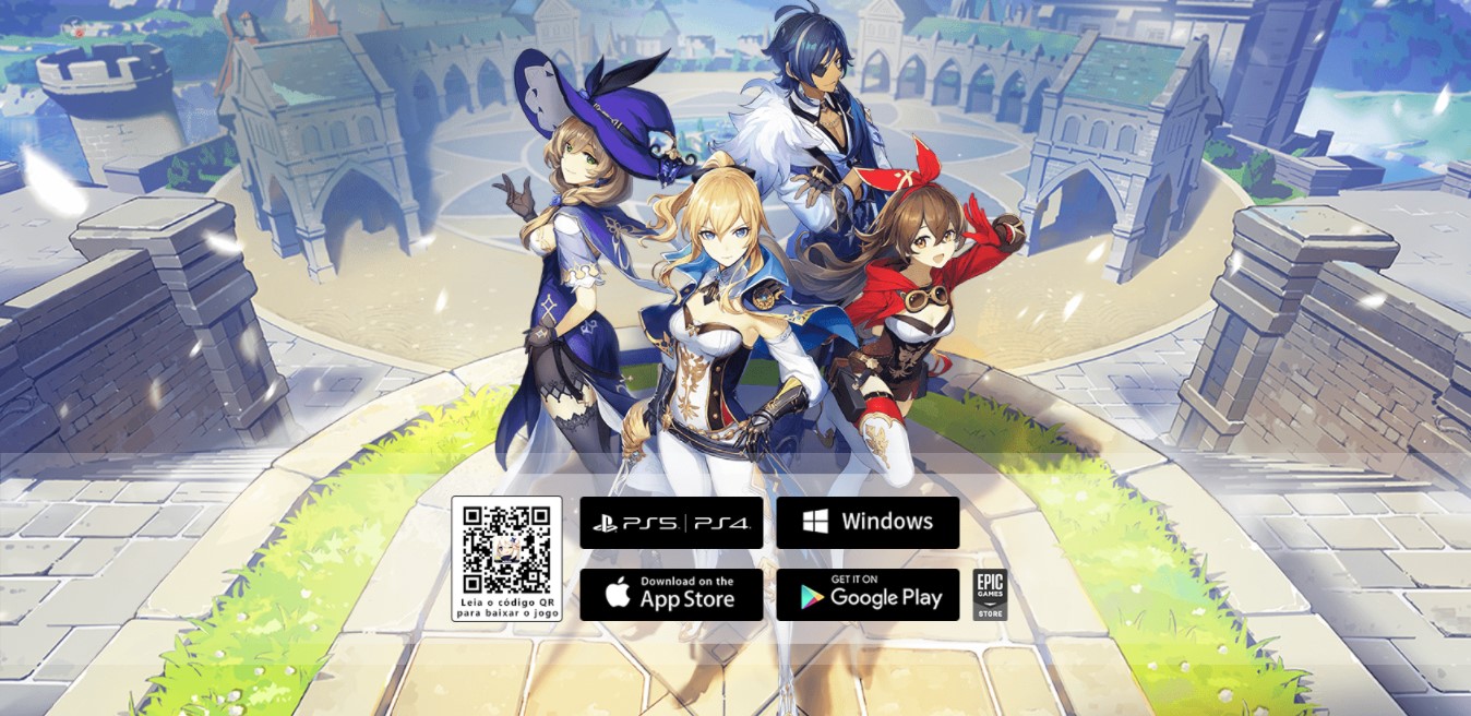 Escolha sua plataforma para iniciar o download - Como baixar Genshin Impact Escolha sua plataforma para iniciar o download - Como baixar Genshin Impact