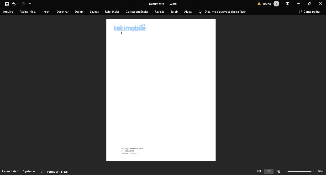 Salve o documento - Papel timbrado para empresa como fazer no Word