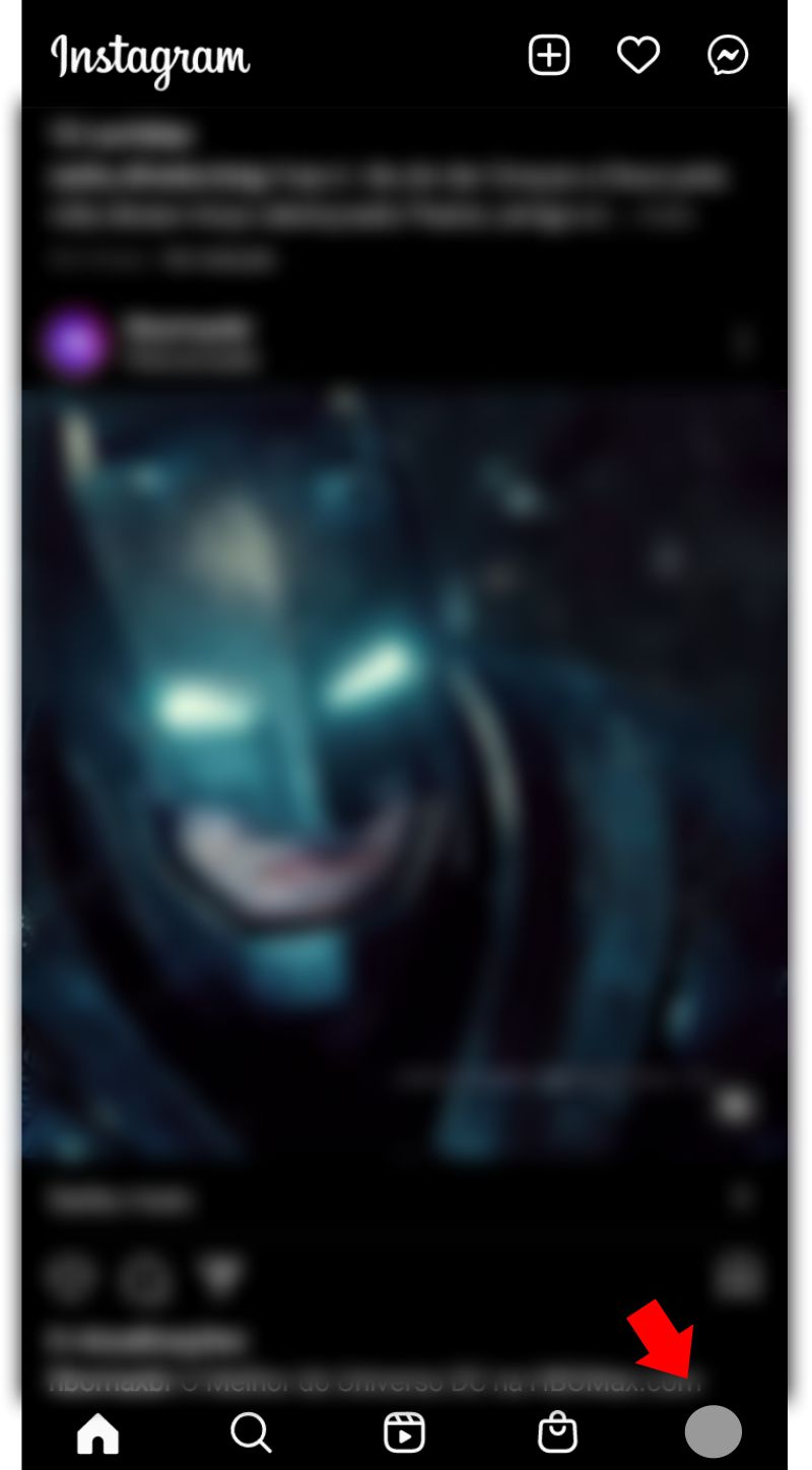 Toque em seu perfil - Como entrar no Instagram pelo Facebook Toque em seu perfil - Como entrar no Instagram pelo Facebook