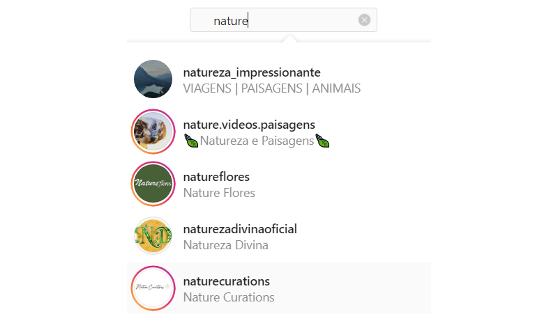 a ferramenta de pesquisa é avançada como no celular