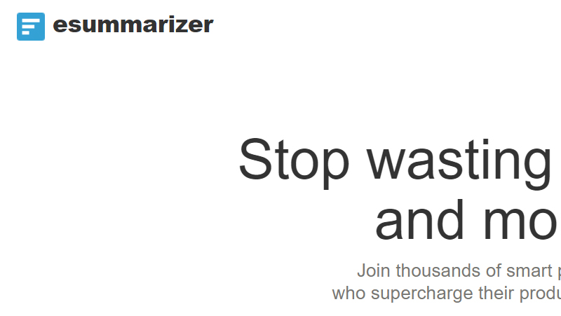 conheça o esummarizer
