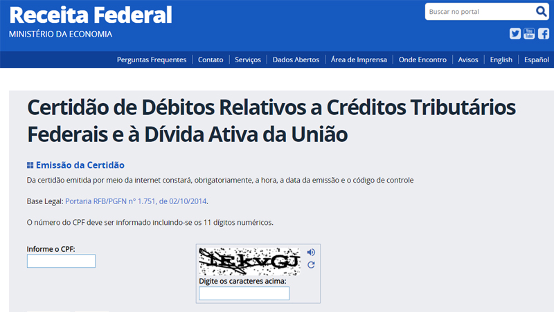 consultar cpf no site da receita é facil