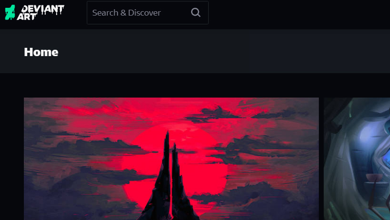 devian art é completo com muitas artes