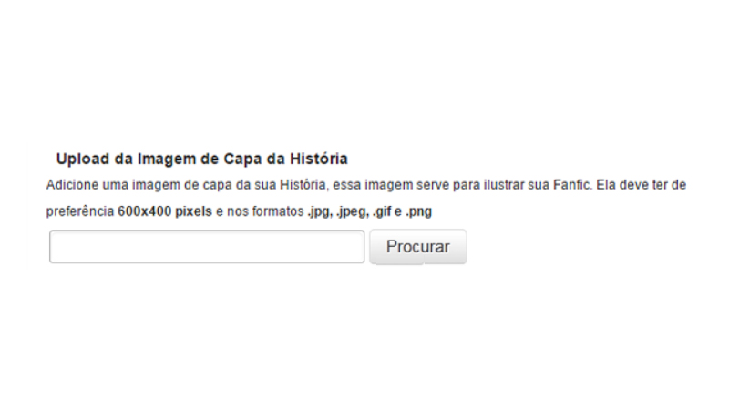 faça upload da capa