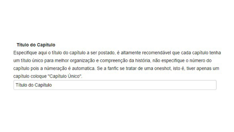 insira o titulo dos capitulos