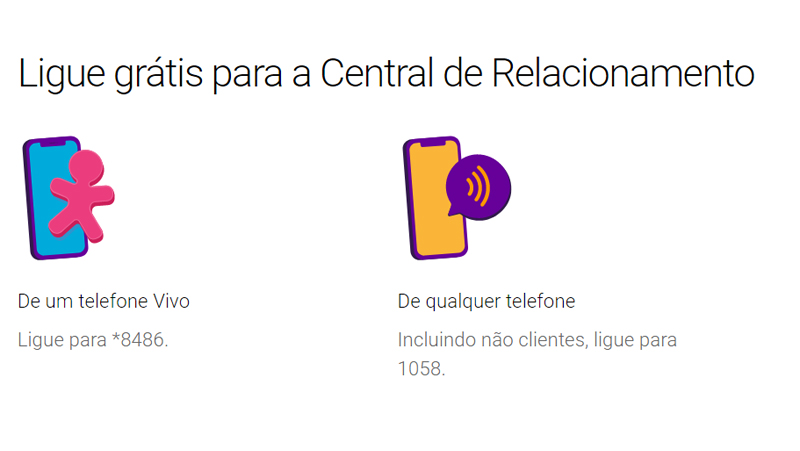 ligue grátis para a central