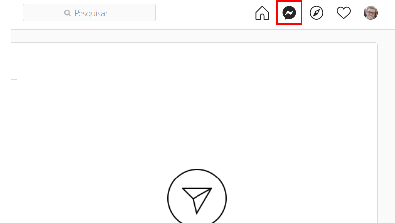 mensagens do instagram no navegador