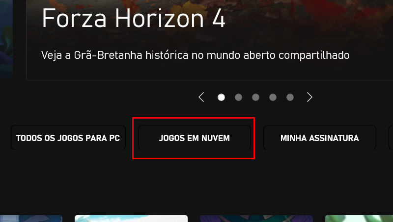vá em jogos em nuvem