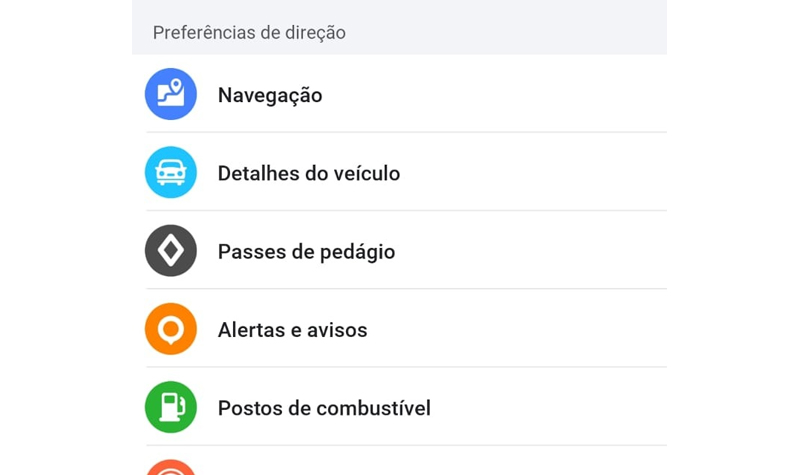 Ajuste as preferências com a maneira que você dirige