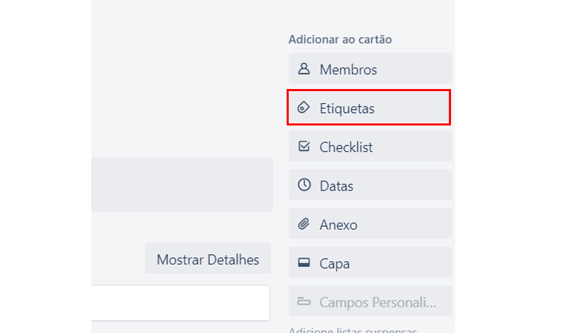 Decore seus cartões com etiquetas
