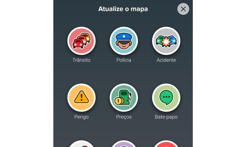 Informe o problema no mapa