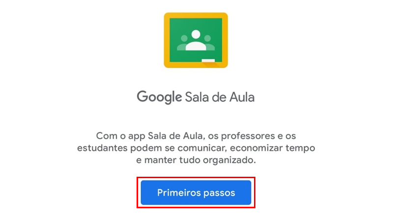 No aplicativo vá em primeiros passos