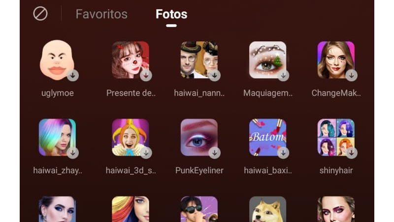 Os efeitos em fotos são vários