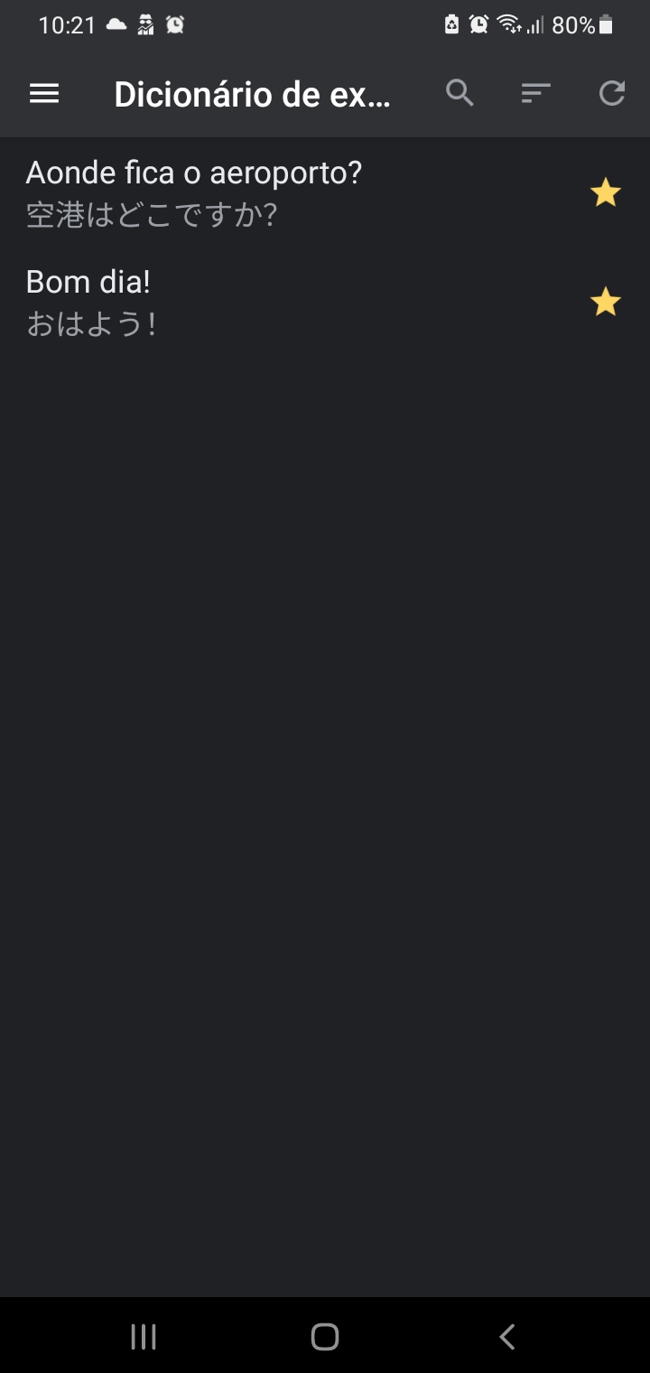 Salve frases no Google Tradutor