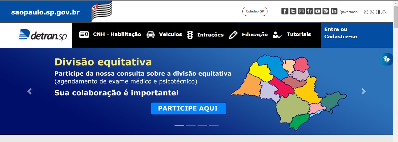 Selecione o CNH para prosseguir com a renovação da sua carteira de motorista Selecione o CNH para prosseguir com a renovação da sua carteira de motorista