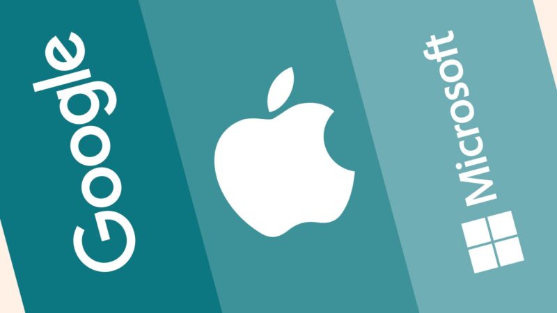 Apple, Microsoft e Alphabet são as 3 maiores empresas de tecnologia