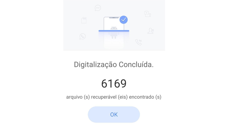 Ao final do processo essa janela será exibida