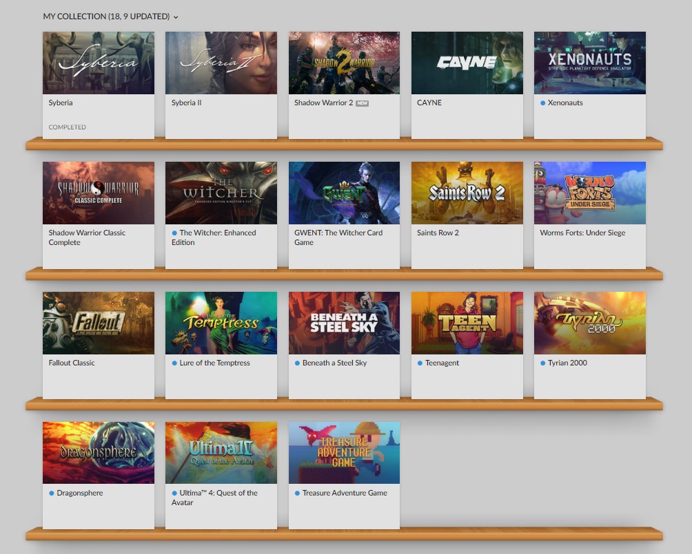 Baixar jogos grátis na GOG