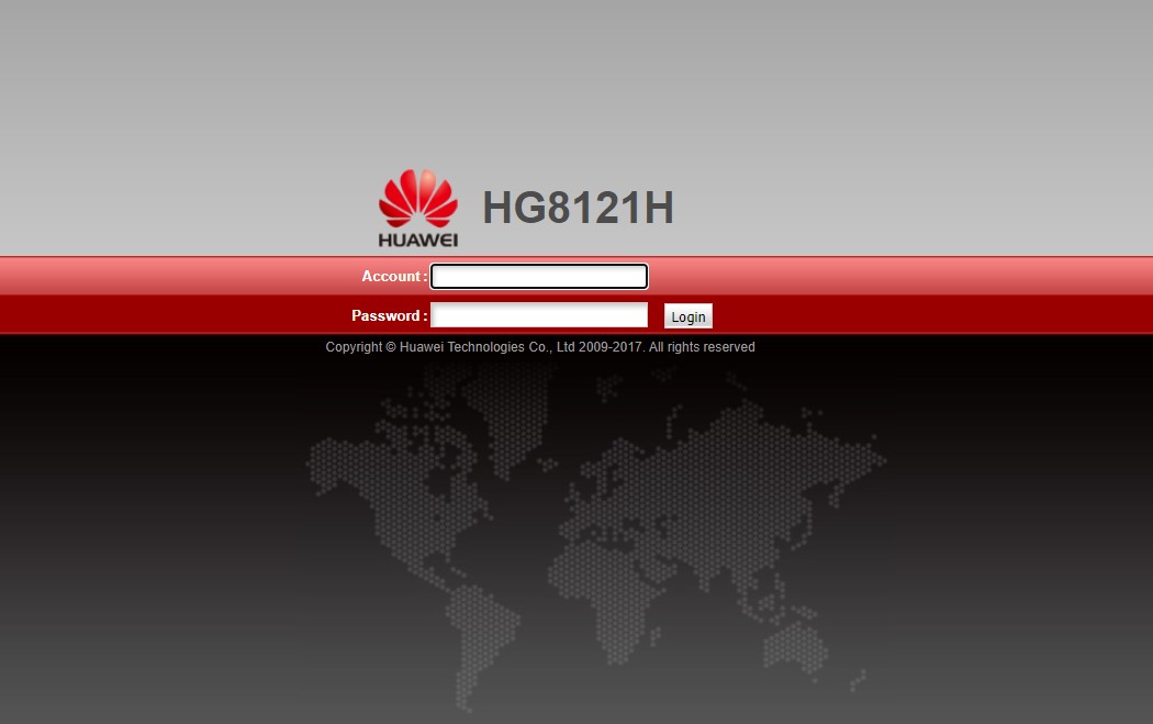 Configurações do roteador usando o endereço IP 192.168.0.1