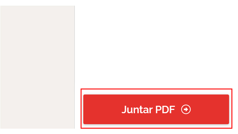 Clique em juntar PDF para fazer o processo
