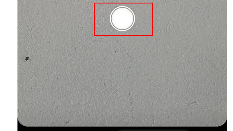 Clique no circulo branco para tirar a foto