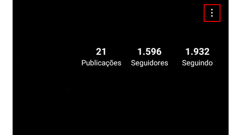Clique nos três pontos para bloquear