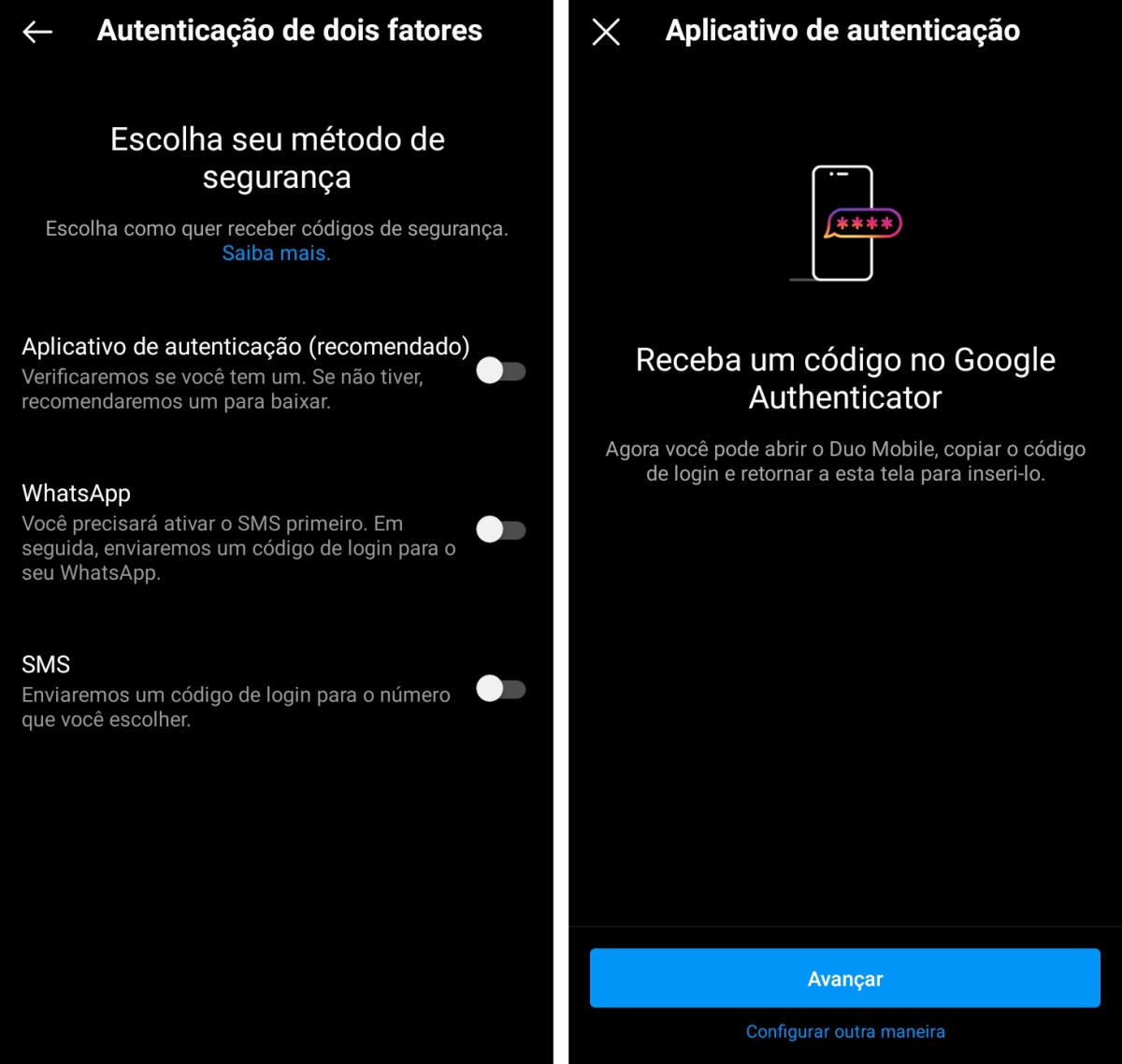 Confirme sua seleção para a nova Autenticação - Google Authenticator: o que é e como usar