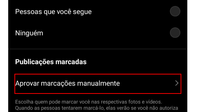 Desative a opção da imagem