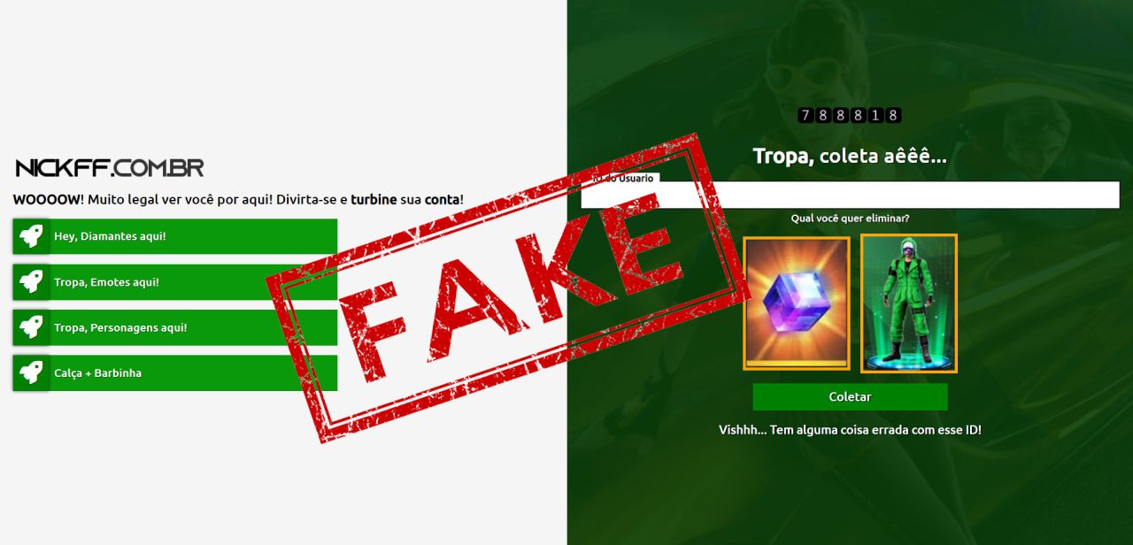 Nickff.com.br: site não serve para nada, cuidado