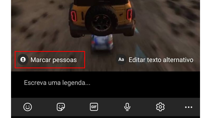 Toque em Marcar pessoas