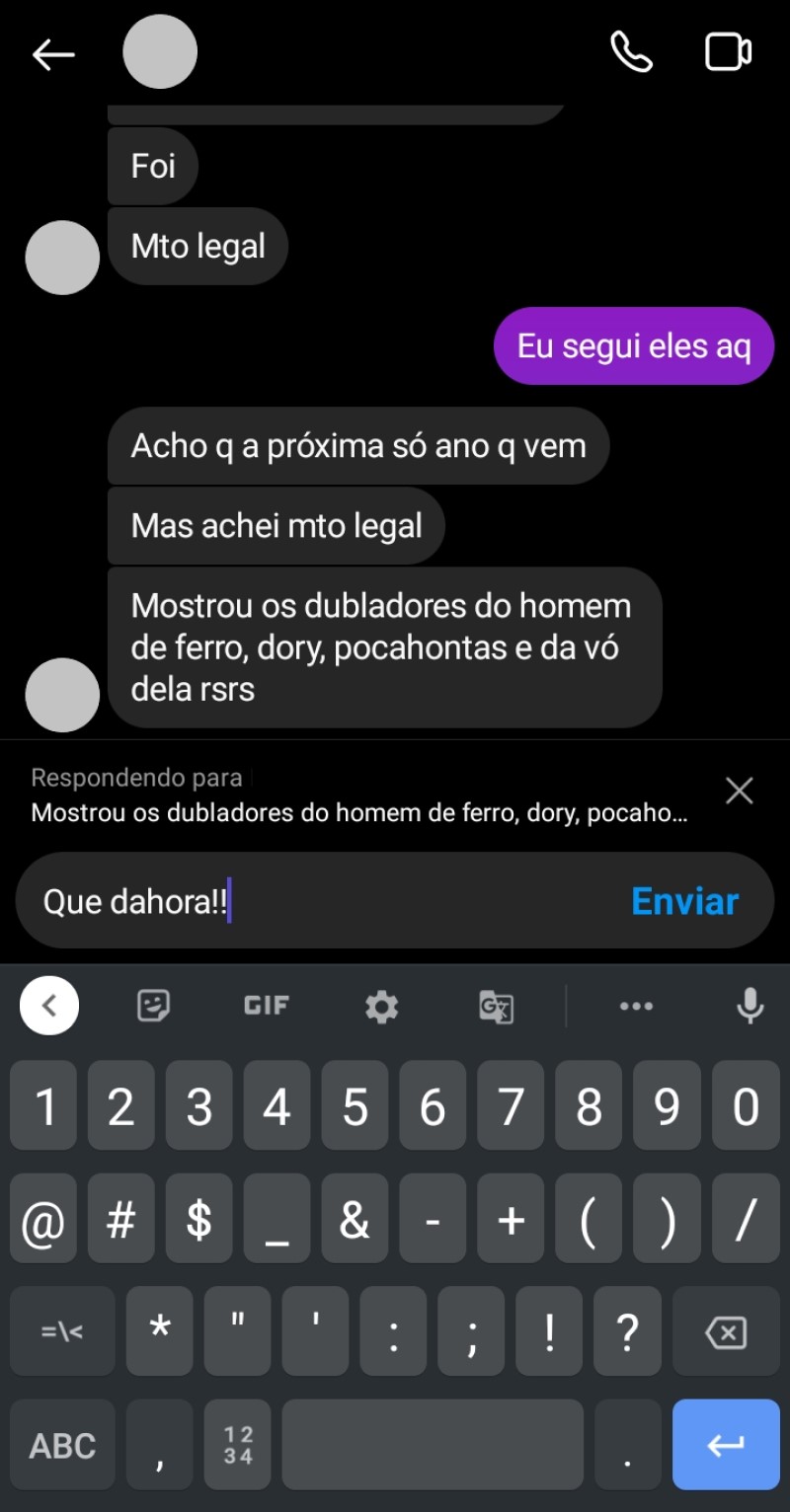 Toque na mensagem e digite um mensagem para responder mensagens no Instagram selecionadas Toque na mensagem e digite um mensagem para responder mensagens no Instagram selecionadas