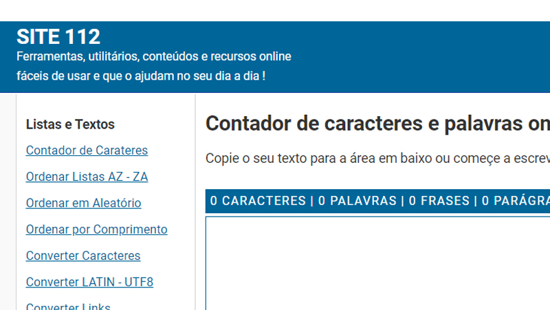 Um site estranho, mas completo