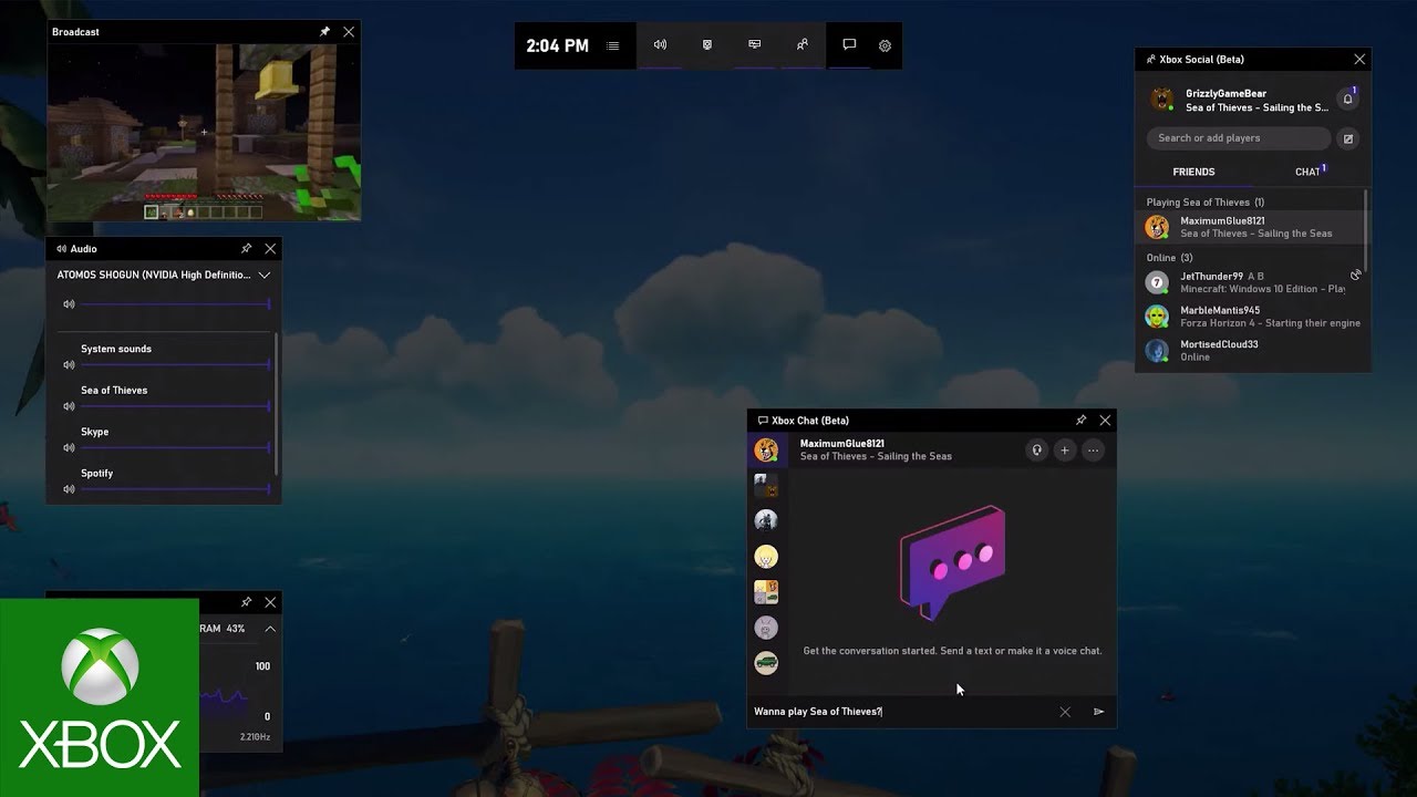 Xbox Game Bar pode gravar a tela do PC no Windows