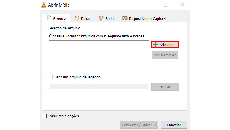Adicione seus arquivos e faça a conversão