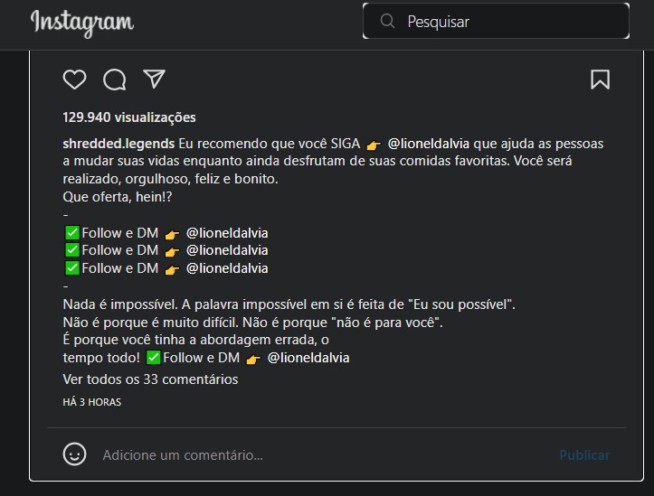 Agora todo texto em inglês encontra-se traduzido em português