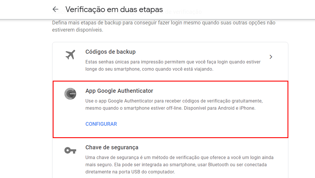 Aprenda como configurar Google Authenticator