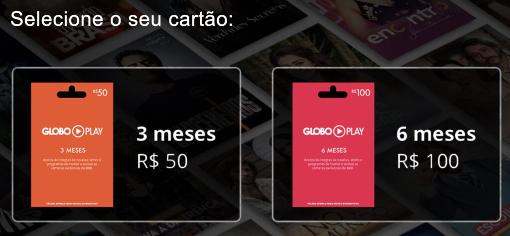 Gift Card Globoplay -como assistir o bbb 22 online