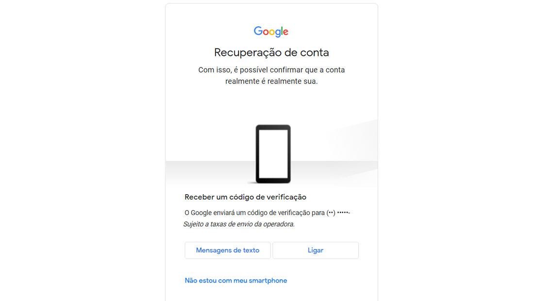 Escolha como você vai fazer a recuperação