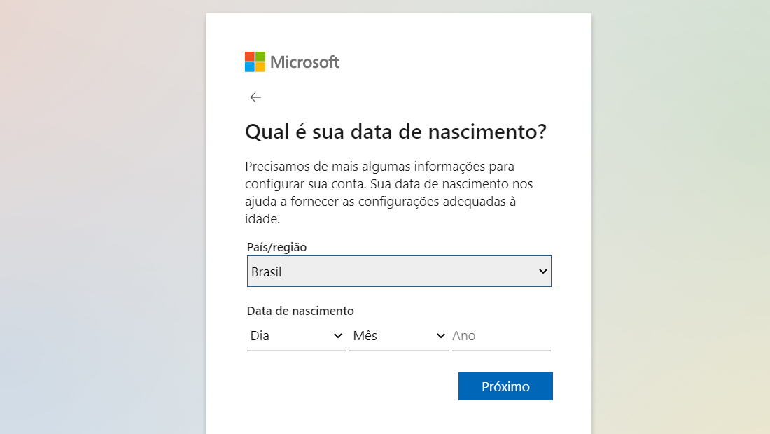 Informe todos os dados necessários