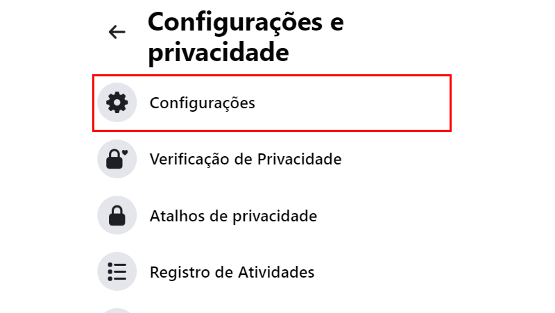 Logo em seguida clique em Configurações