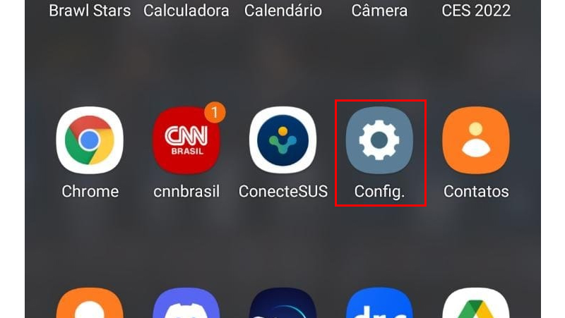 Primeiramente vá nas configurações
