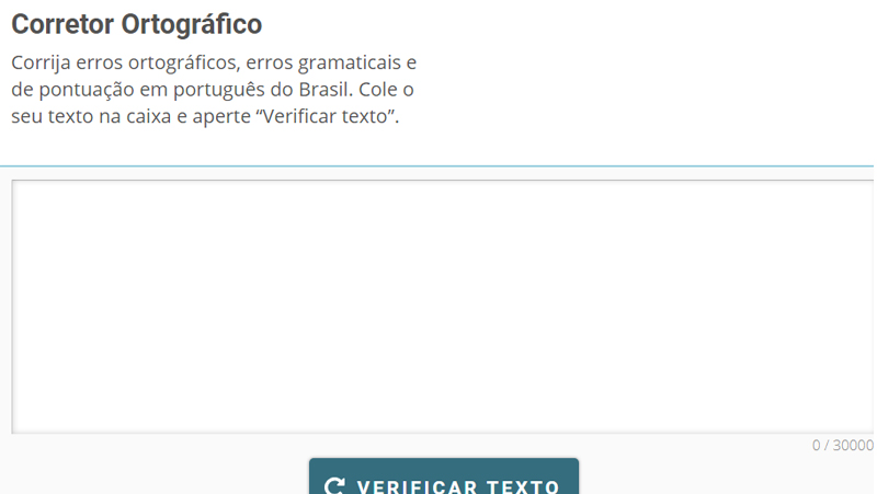 Uma das opções de corretor ortográfico