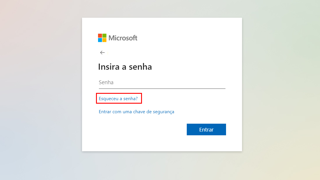 Vá em Esqueceu a senha (Imagem: Nalbert/Tekimobile)