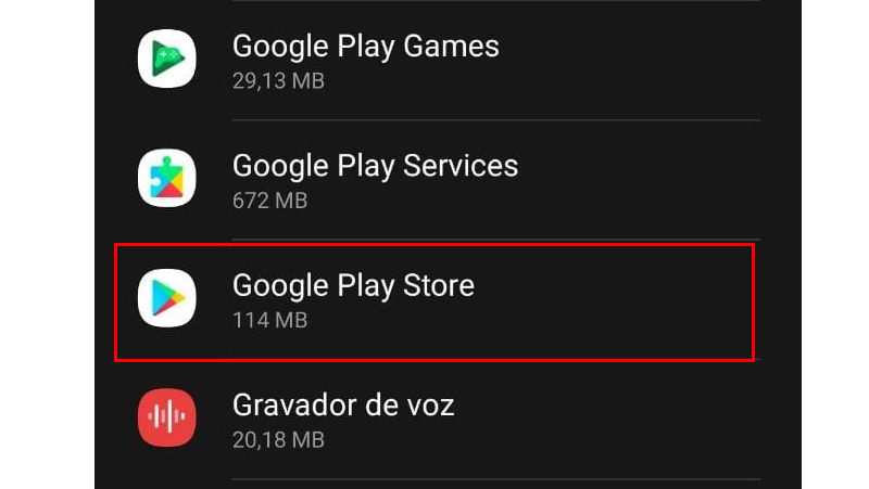Vá no aplicativo Google Play Store