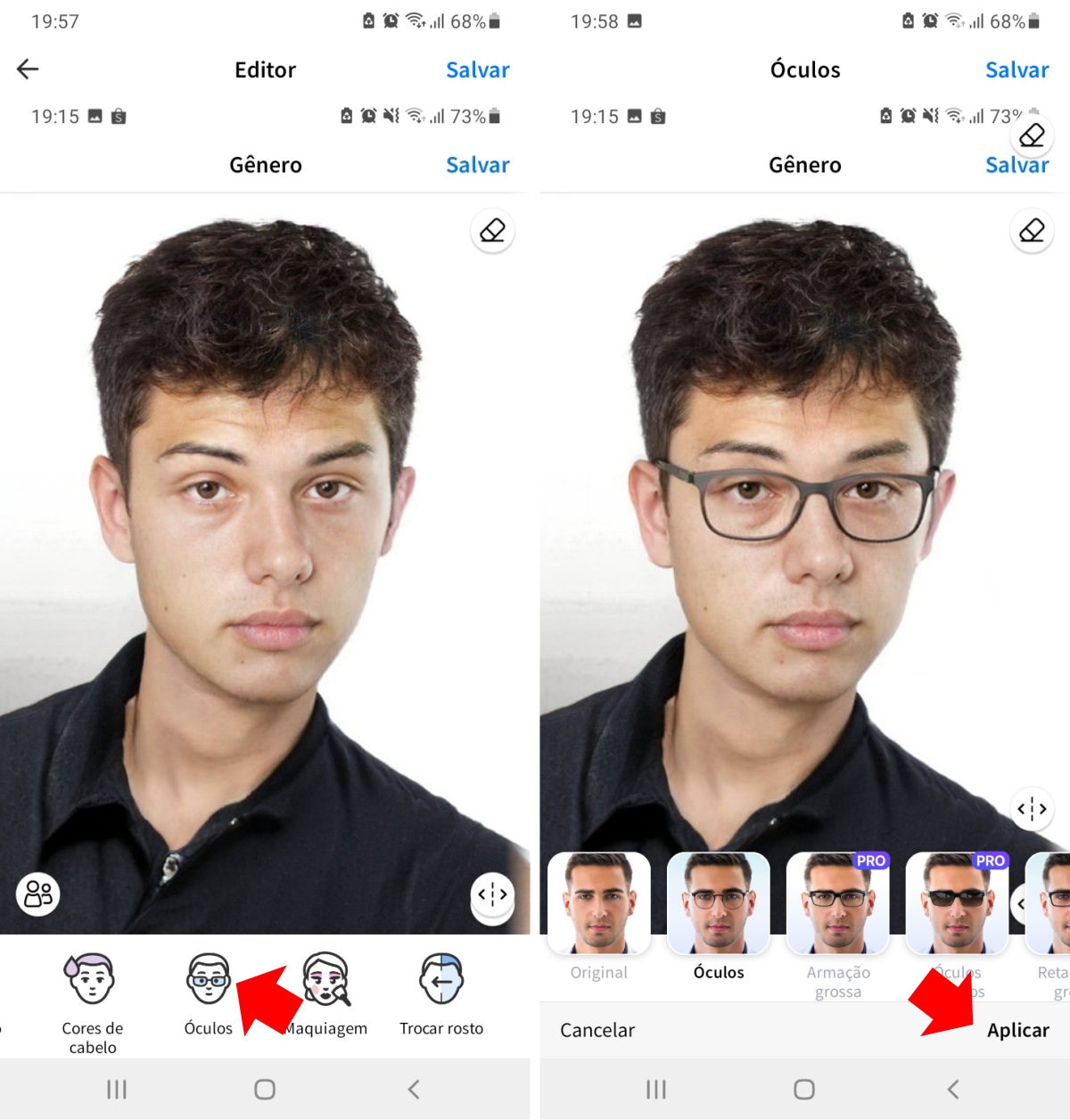 Veja como você fica de óculos no FaceApp