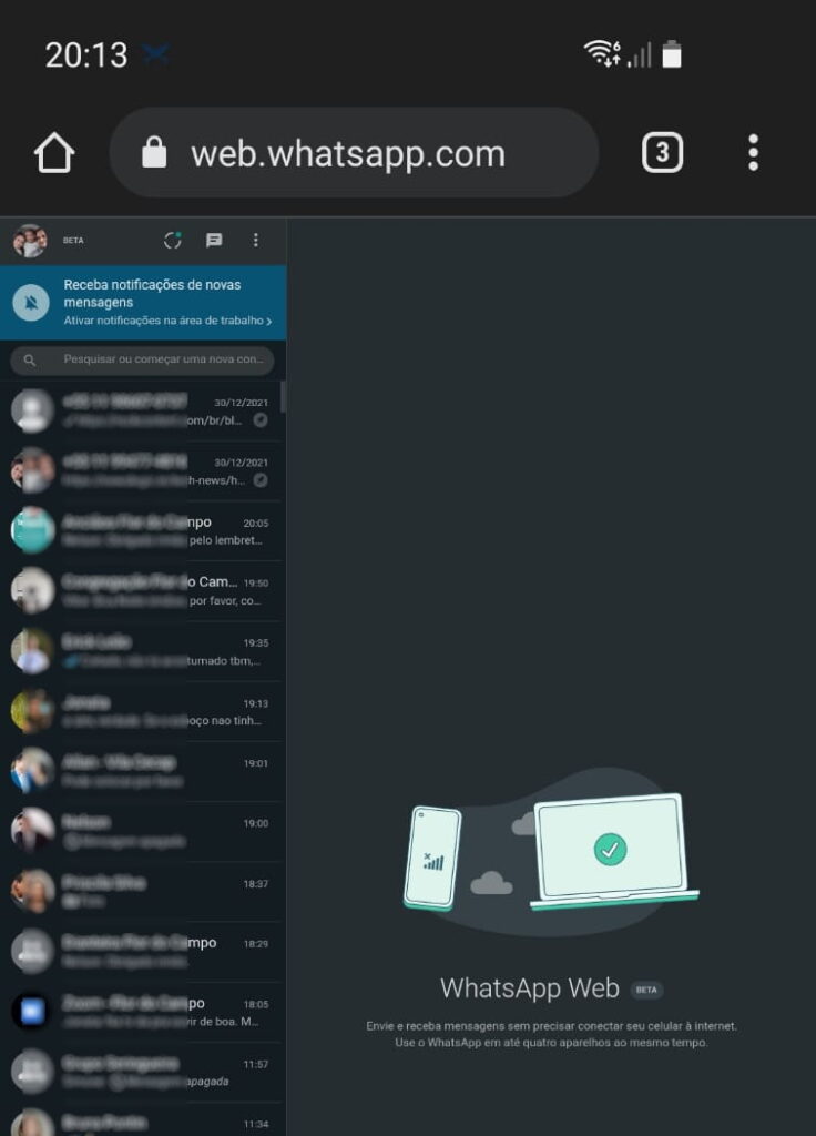 Como usar o WhatsApp Web pelo celular