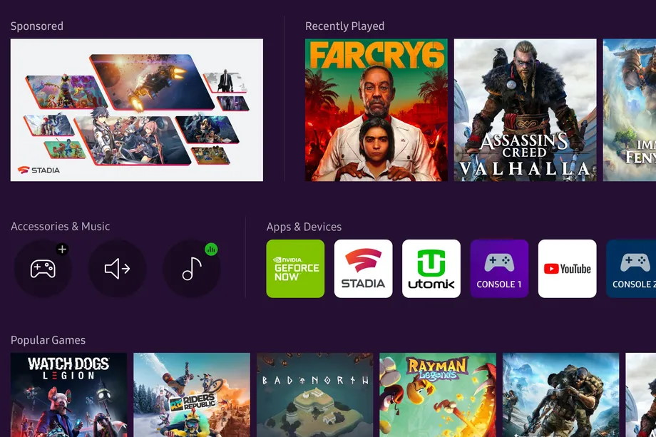 Smart TVs Samsung terão acesso ao GeForce Now e Google Stadia
