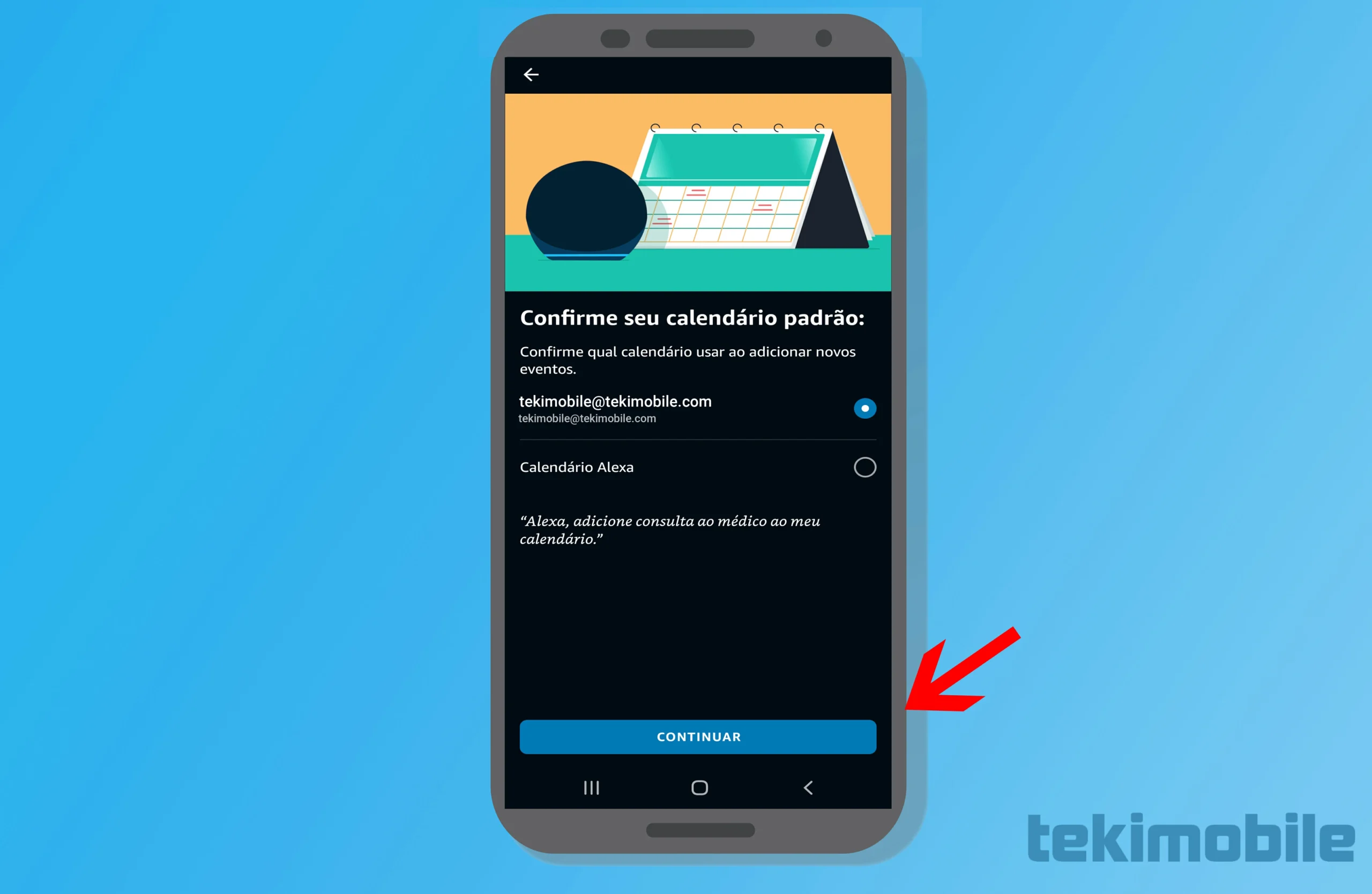 Como sincronizar calendário com Alexa - Passo 11