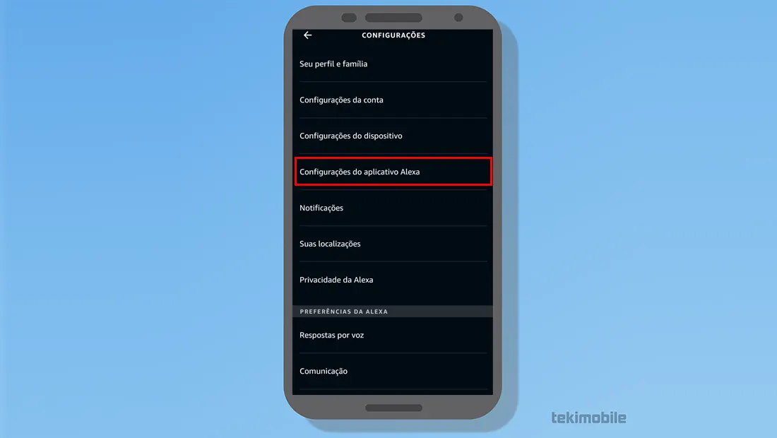 Aprenda como configurar a Alexa e vá nas configurações da Alexa