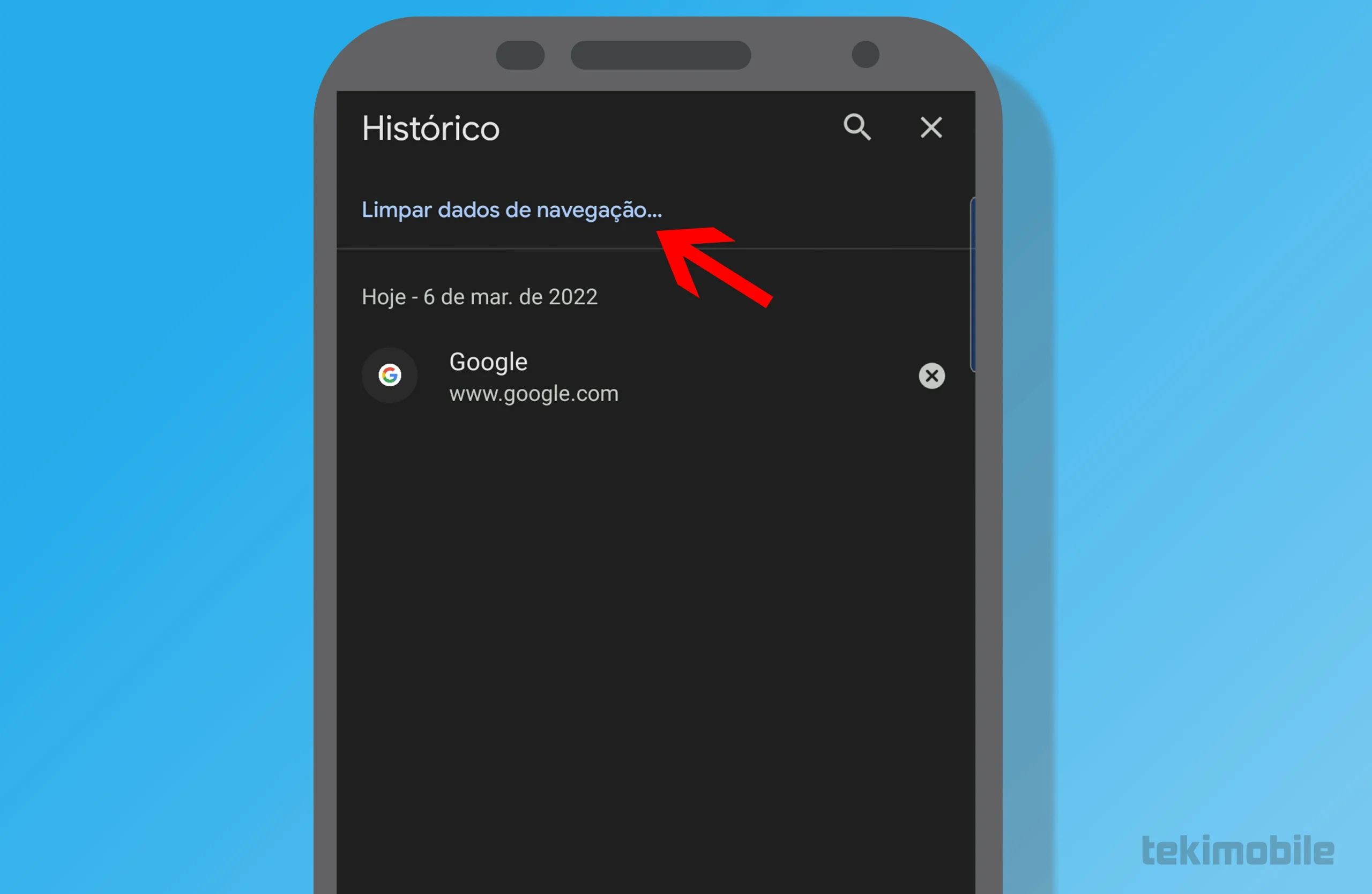 Limpeza cache e cookies Chrome Passo 3